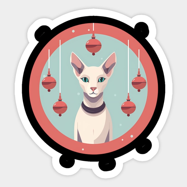Oriental Shorthair Cat Xmas  Ornament, Love Cats Sticker by logiamerch